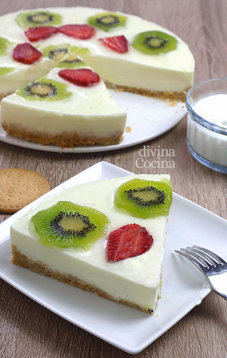 Tarta De Yogur Y Frutas Sin Horno Receta De Divina Cocina