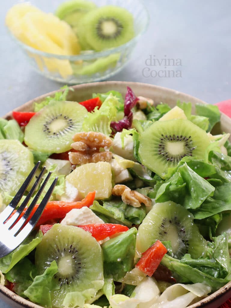 Ensalada Crujiente Con Frutas Receta De DIVINA COCINA