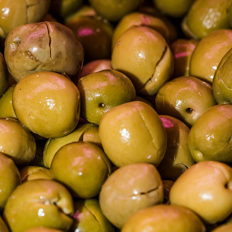 alino de aceitunas aceitunas machacadas