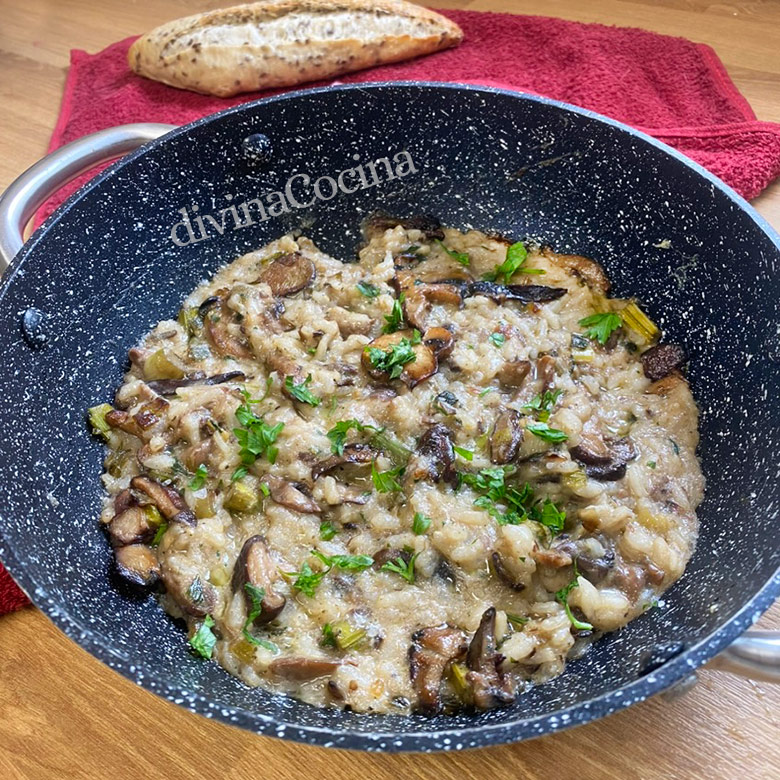 Risotto de setas o champinones