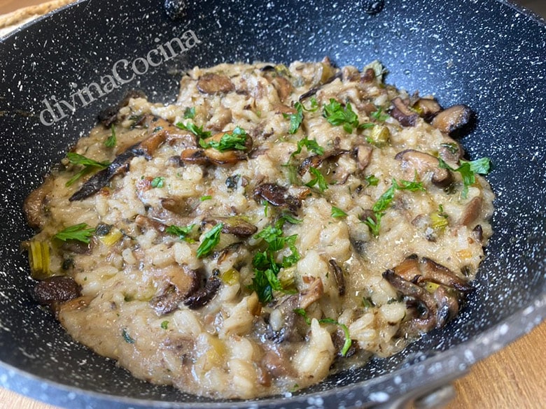 Risotto de setas o champinones