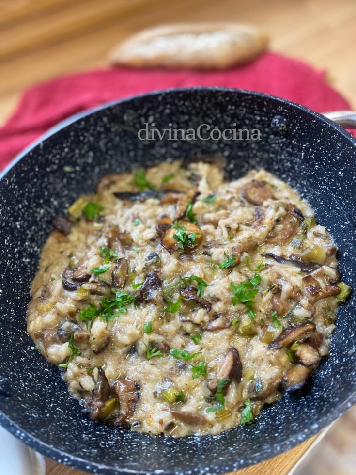 Risotto de setas o champinones