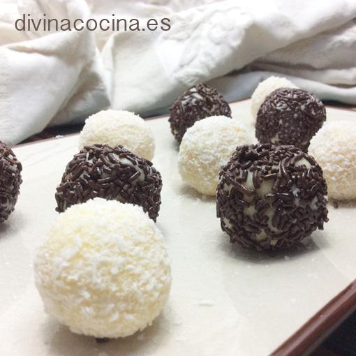 Trufas de chocolate blanco - Receta de DIVINA COCINA