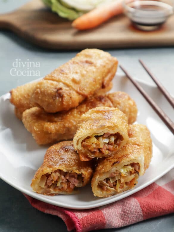 Rollitos De Primavera Caseros Fáciles - Receta De DIVINA COCINA