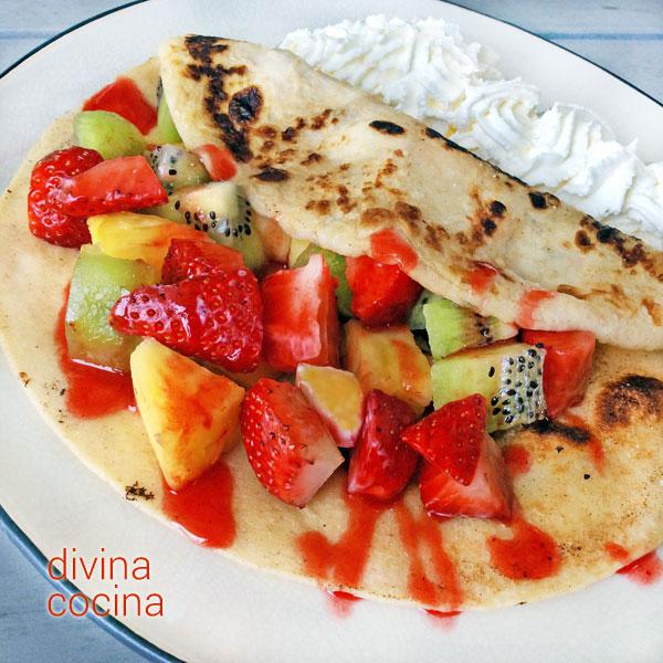 Crepes De Fruta Fresca - Receta De DIVINA COCINA