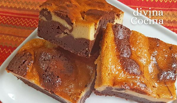 Brownie cheesecake - Receta de DIVINA COCINA