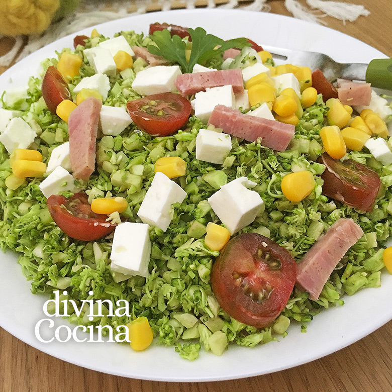 Ensalada de brócoli fresco - Receta de DIVINA COCINA