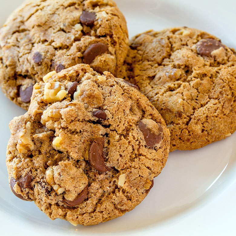 Galletas de chocolate sin gluten tipo cookies americanas - PequeRecetas