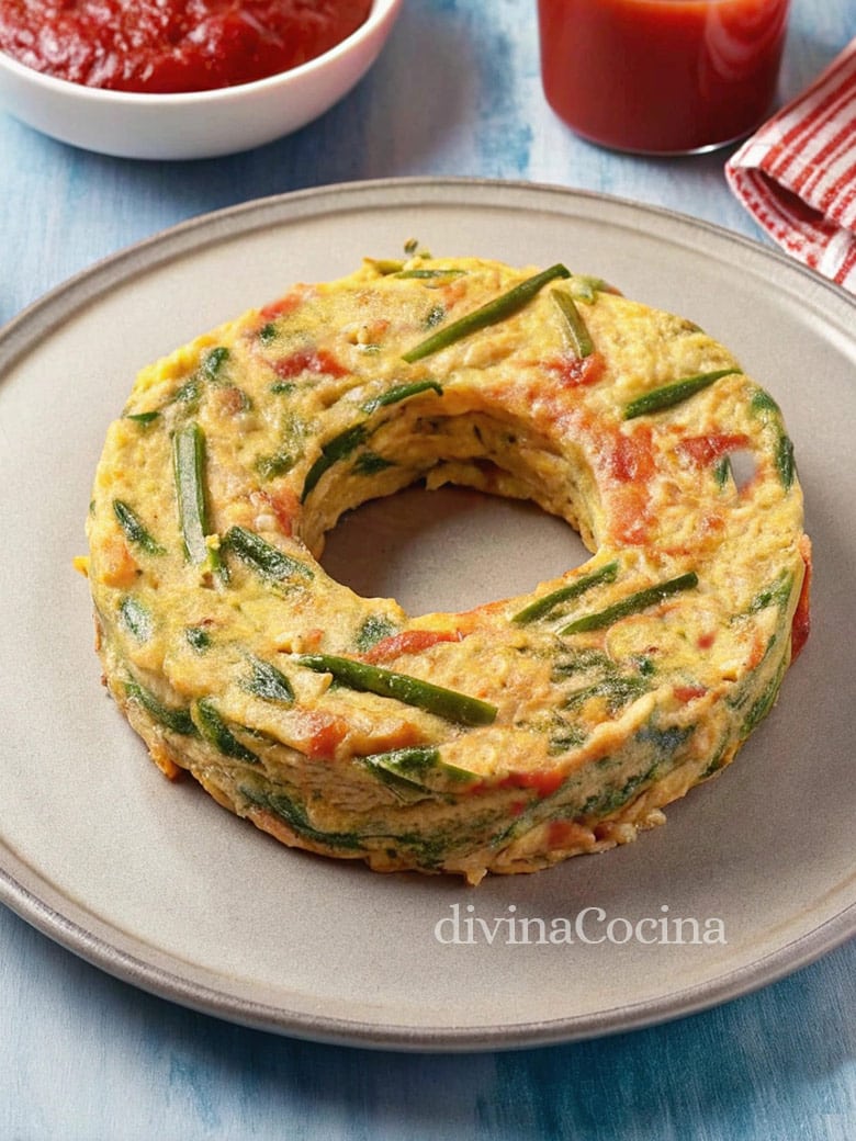 pastel de verduras en el microondas