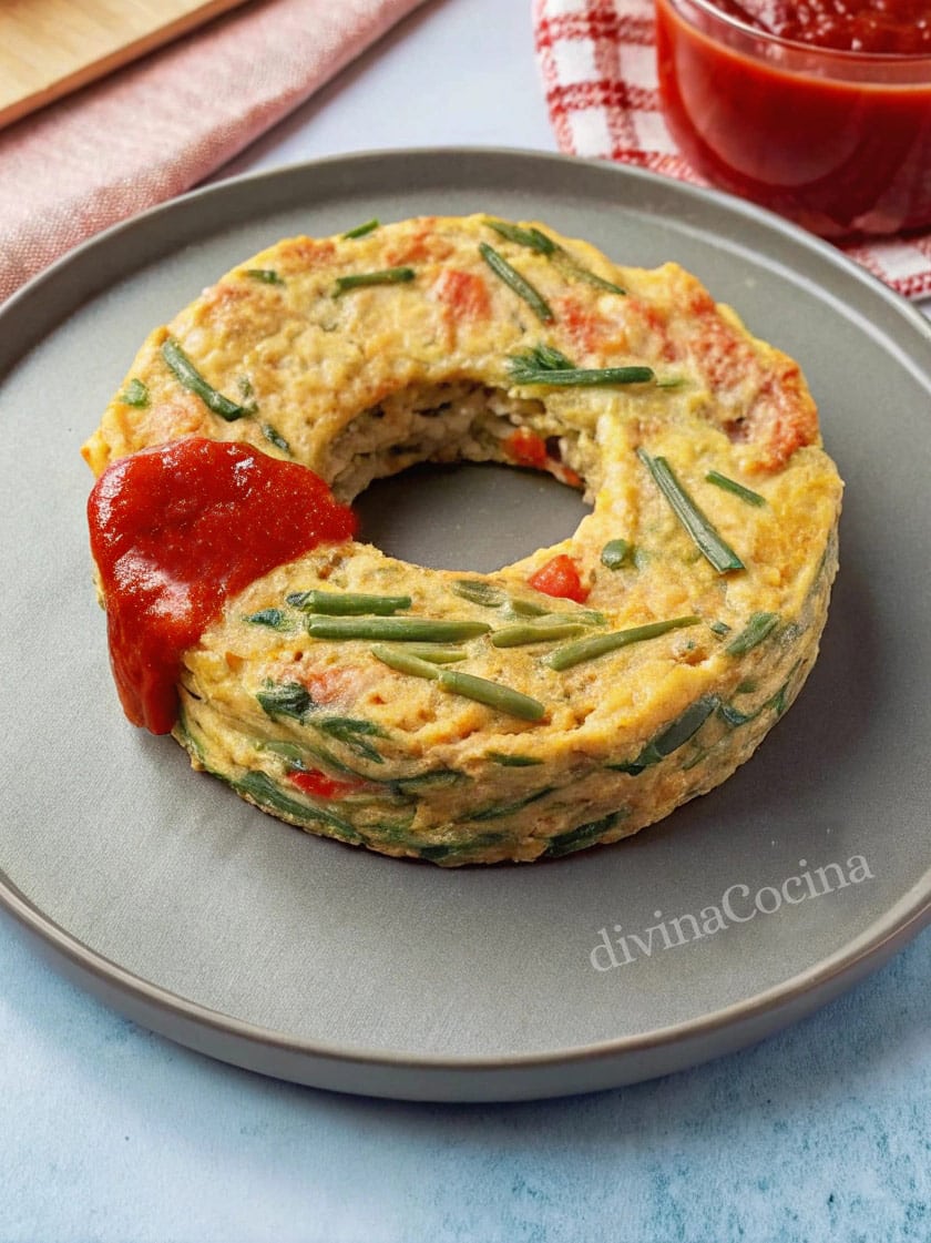 pastel de verduras en el microondas