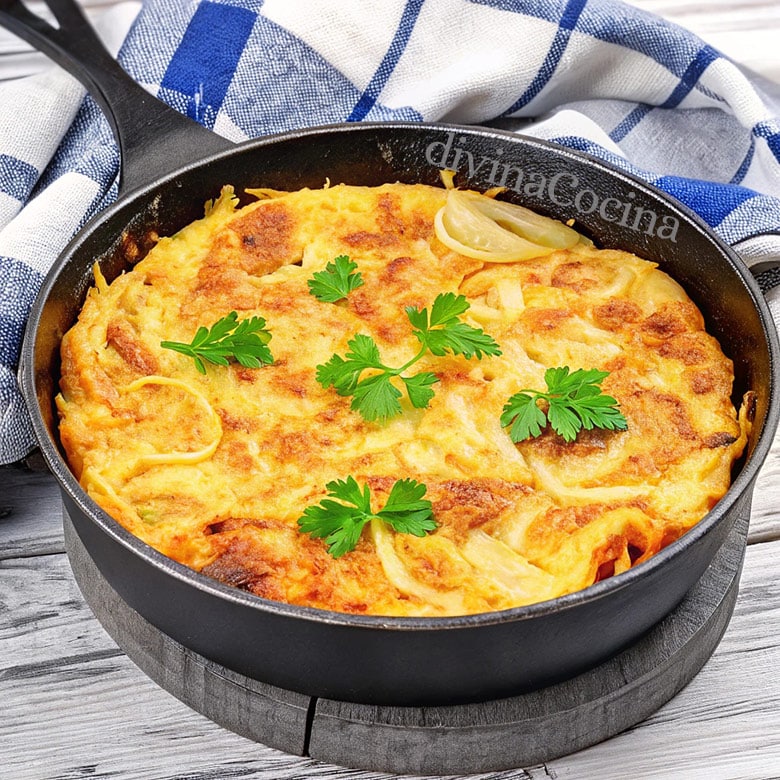 frittata de patatas y cebolla