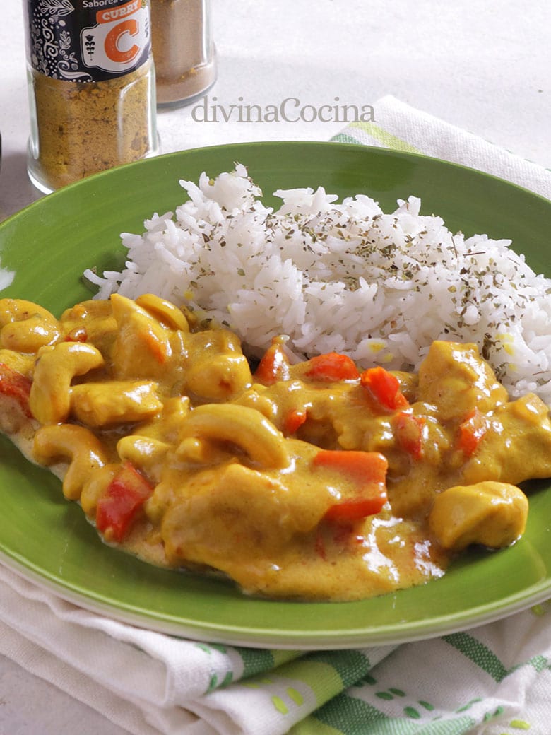 Pollo Al Curry Con Anacardos - Receta De Divina Cocina