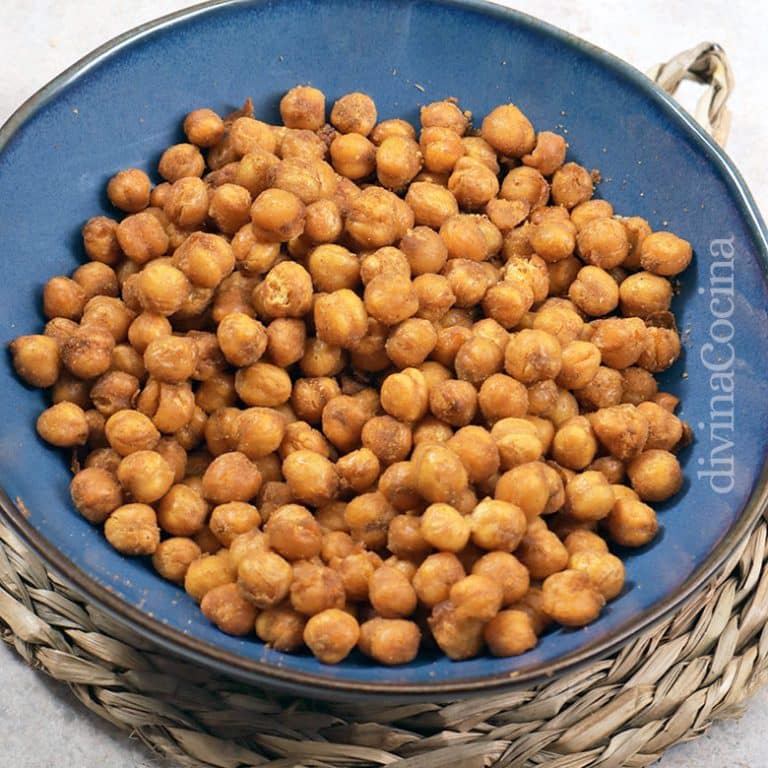 Garbanzos fritos en freidora de aire Divina Cocina