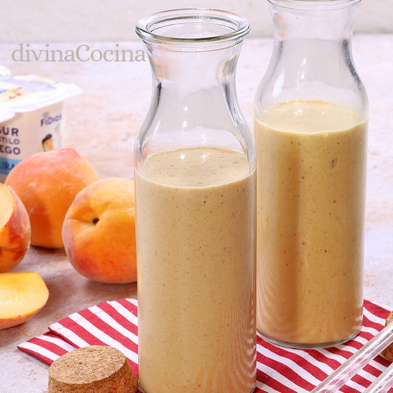 smoothie de melocoton y mango