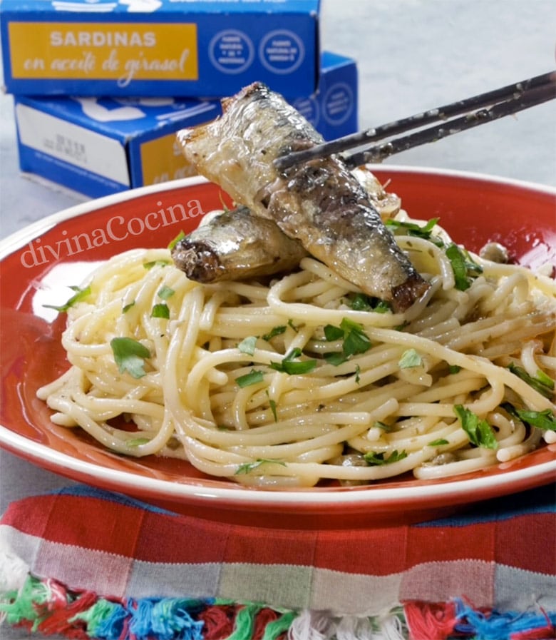 pasta con sardinas