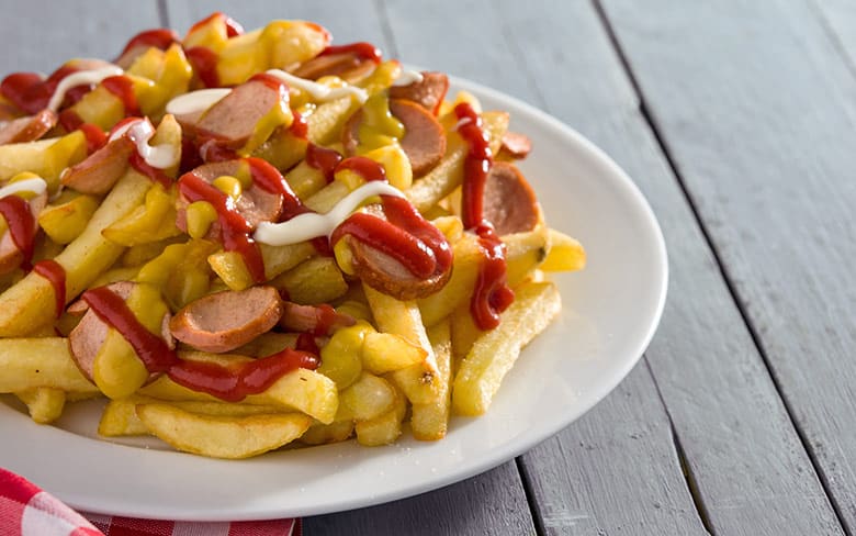 receta de salchipapas