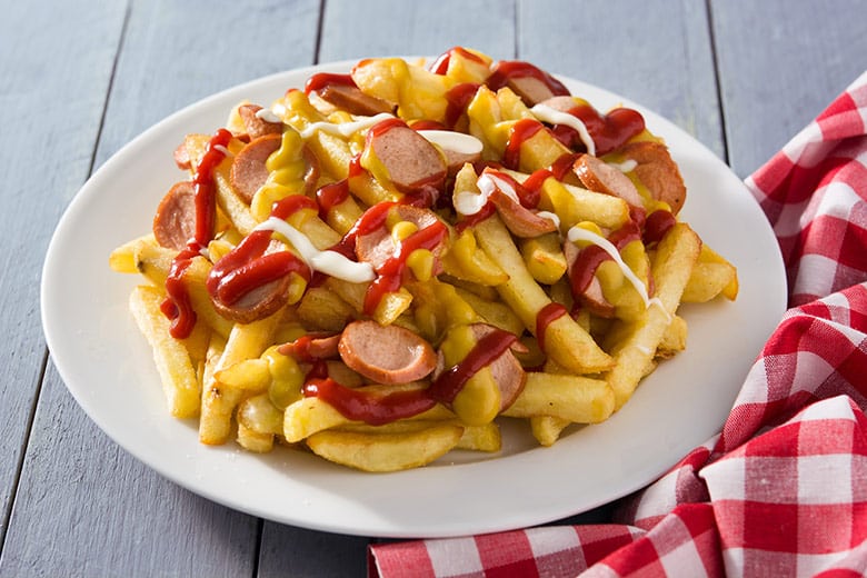 receta de salchipapas