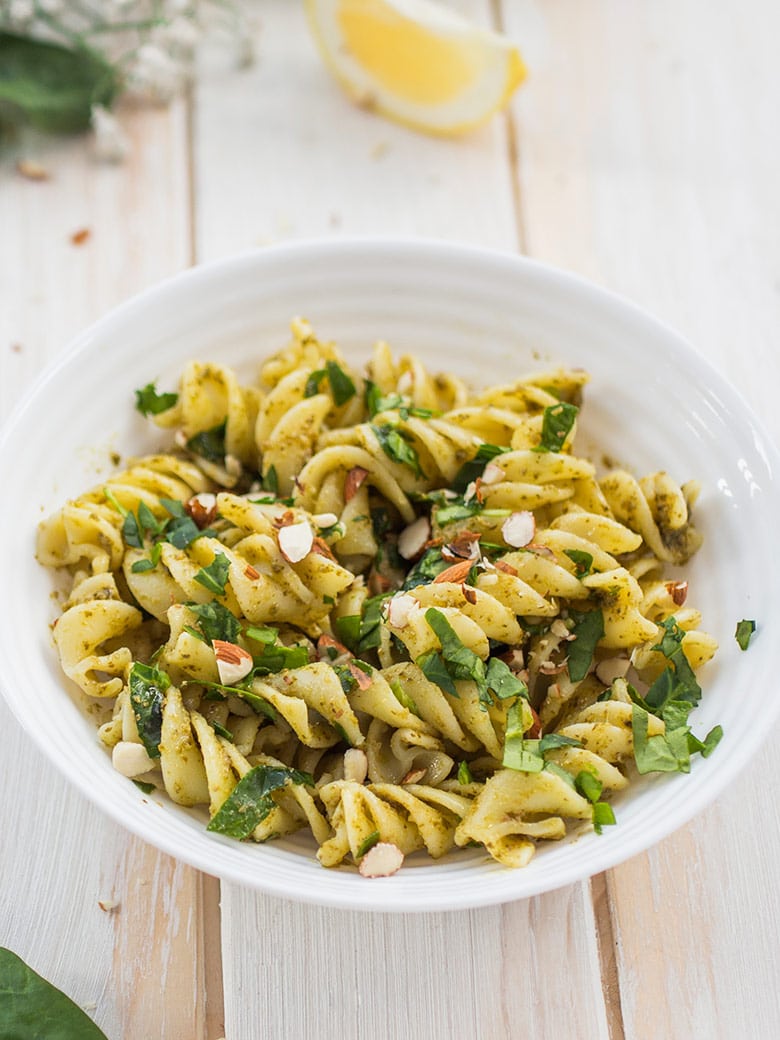 Recetas de pasta con espinacas y nueces