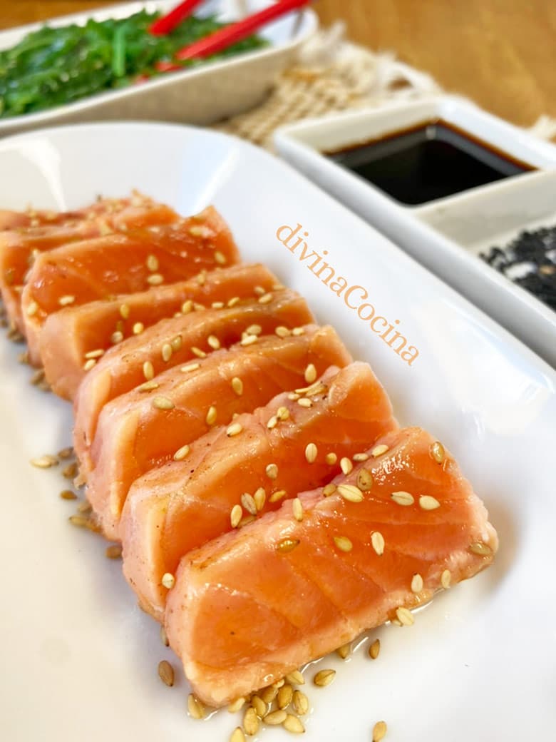 tataki de salmon