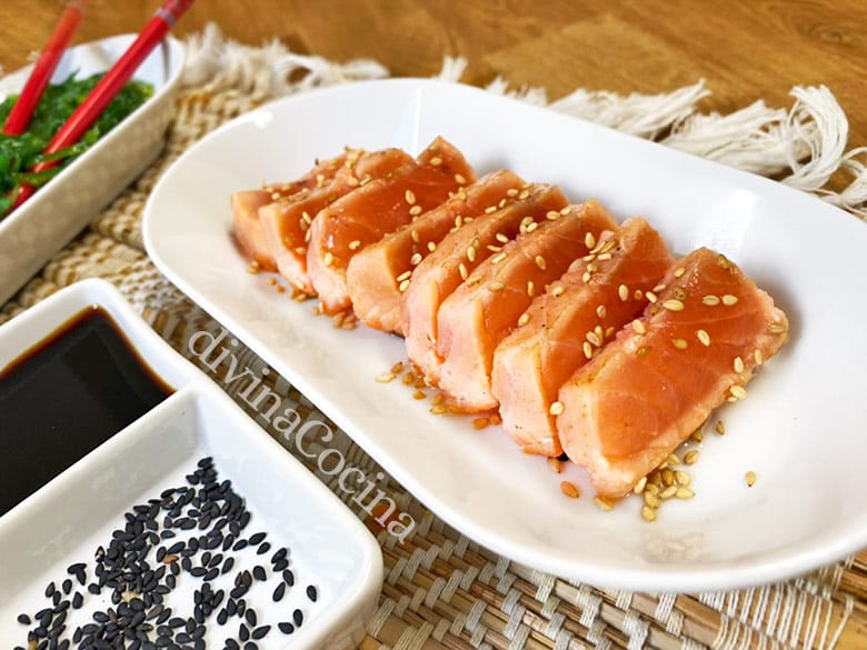 tataki de salmon