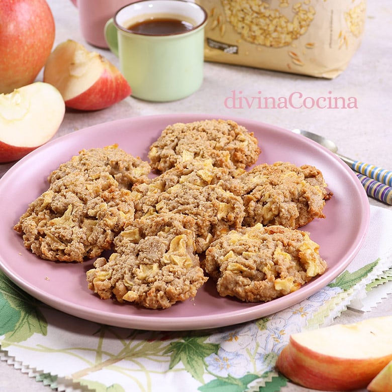 galletas de manzana y avena