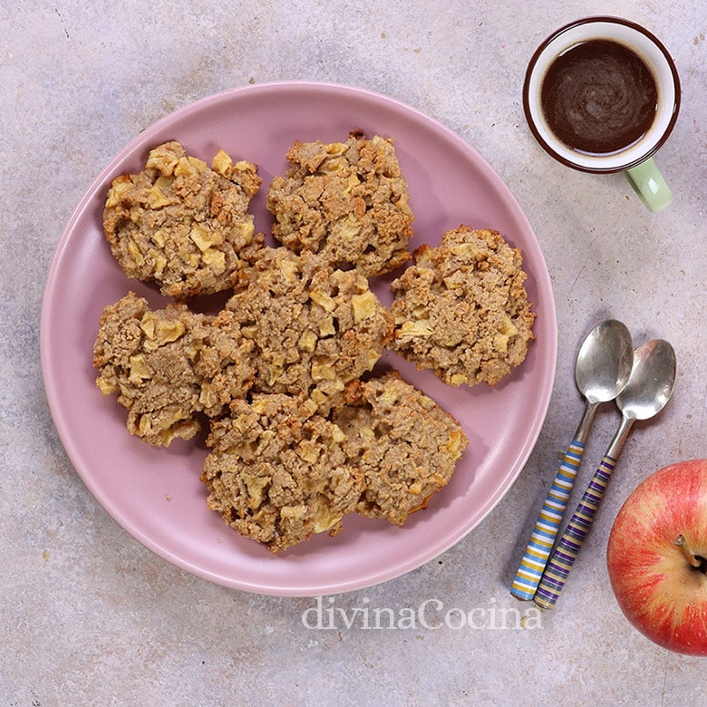 galletas de manzana y avena