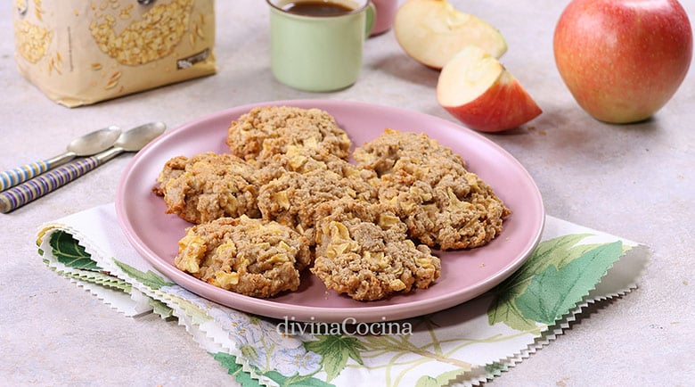 galletas de manzana y avena