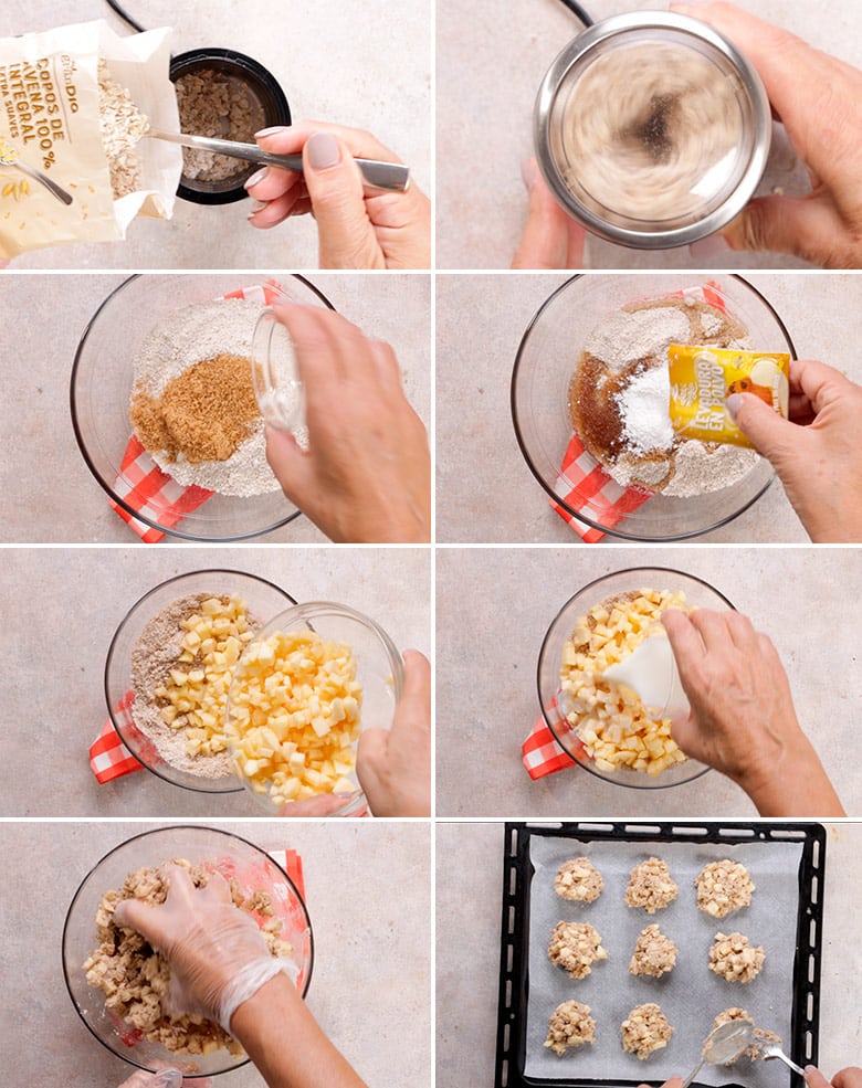 galletas de manzana y avena