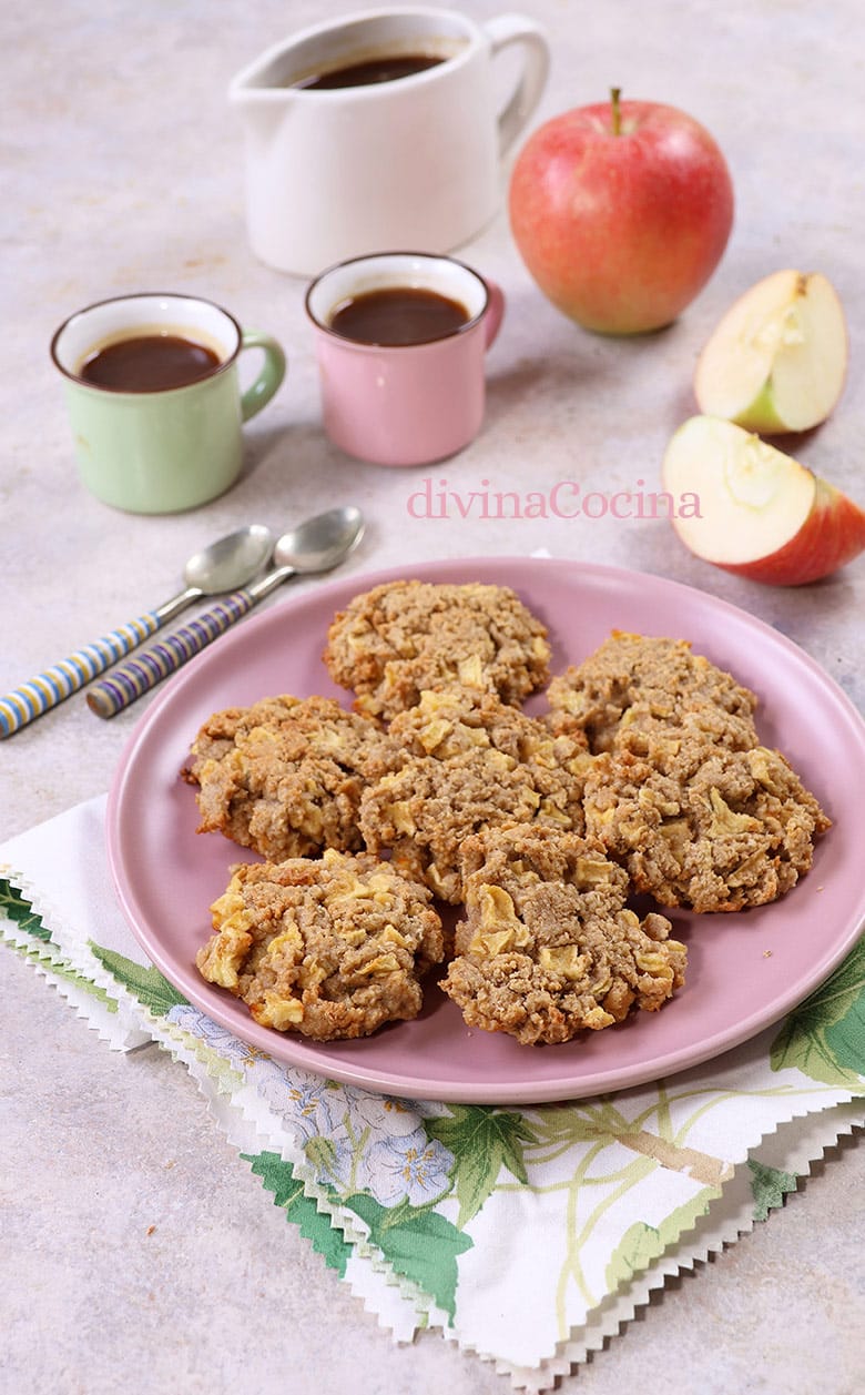 galletas de manzana y avena