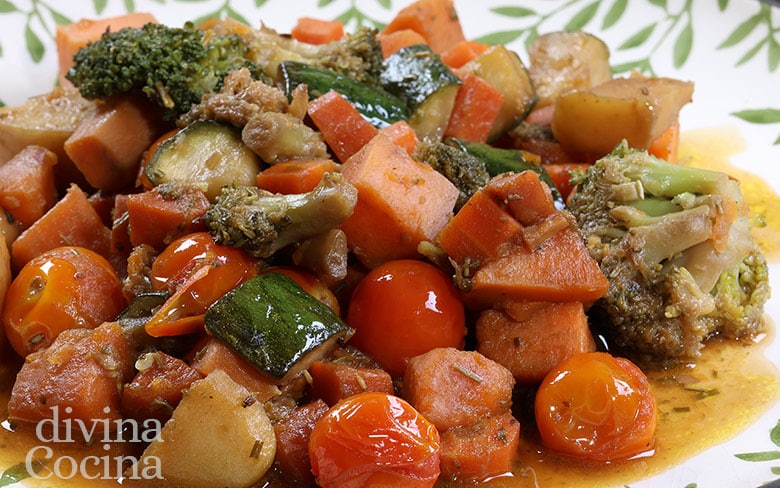 verduras salteadas agridulces con manzana