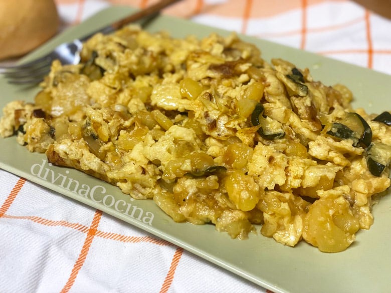 zarangollo murciano con patatas 