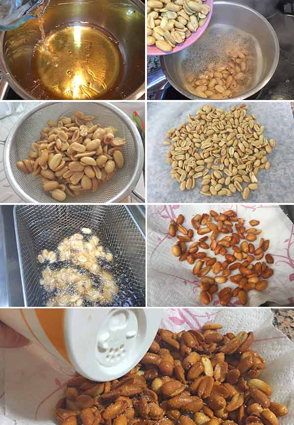Cacahuetes fritos con miel - Receta de DIVINA COCINA