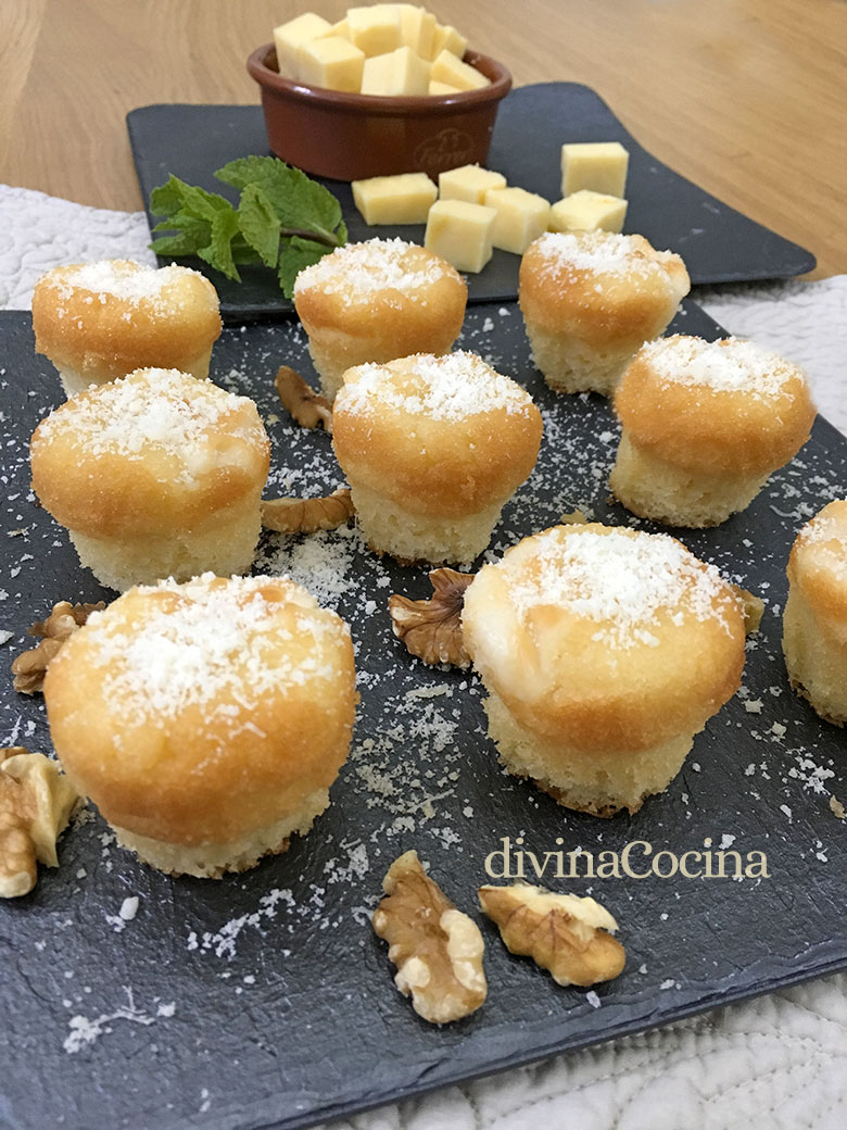 Muffins salados de queso - Receta de DIVINA COCINA