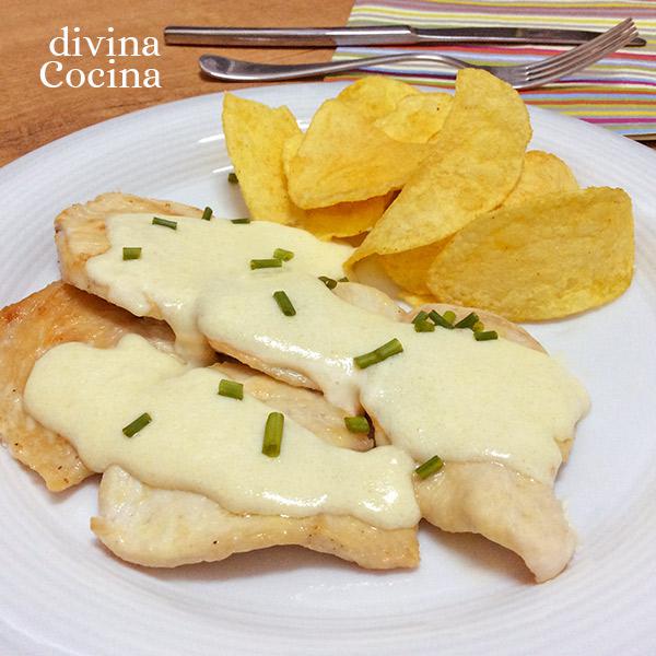 Pechuga de pollo al queso - Receta de DIVINA COCINA