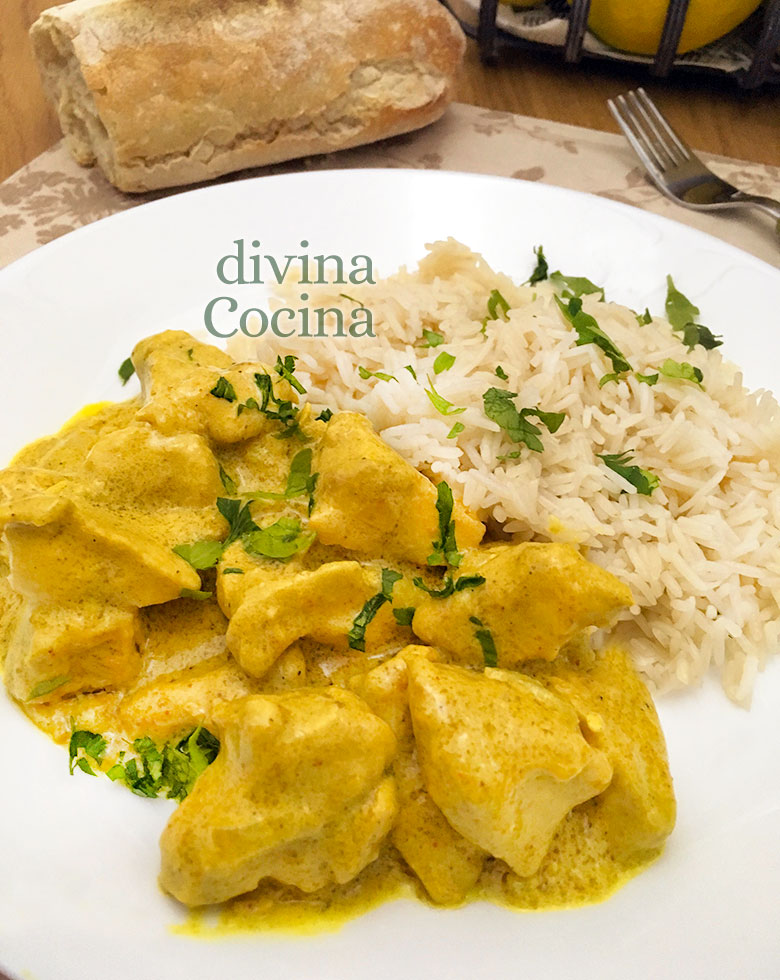 Pollo al curry fácil y rápido - Receta de DIVINA COCINA