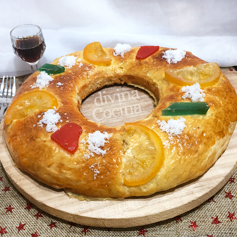 Roscón de Reyes fácil sin masa madre - Receta de DIVINA COCINA