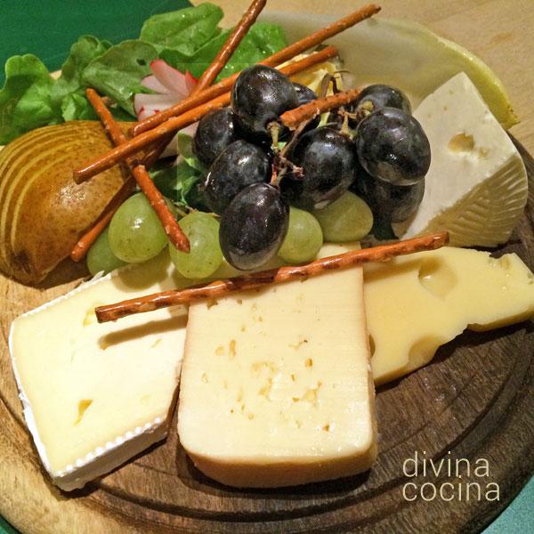 Tabla de quesos, presentación y servicio - Divina Cocina